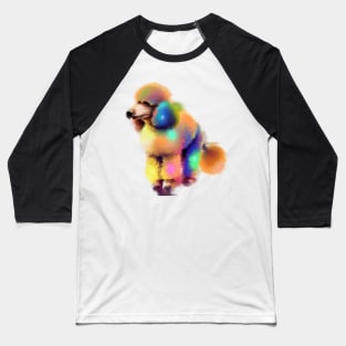 Cute Poodle Drawing Baseball T-Shirt